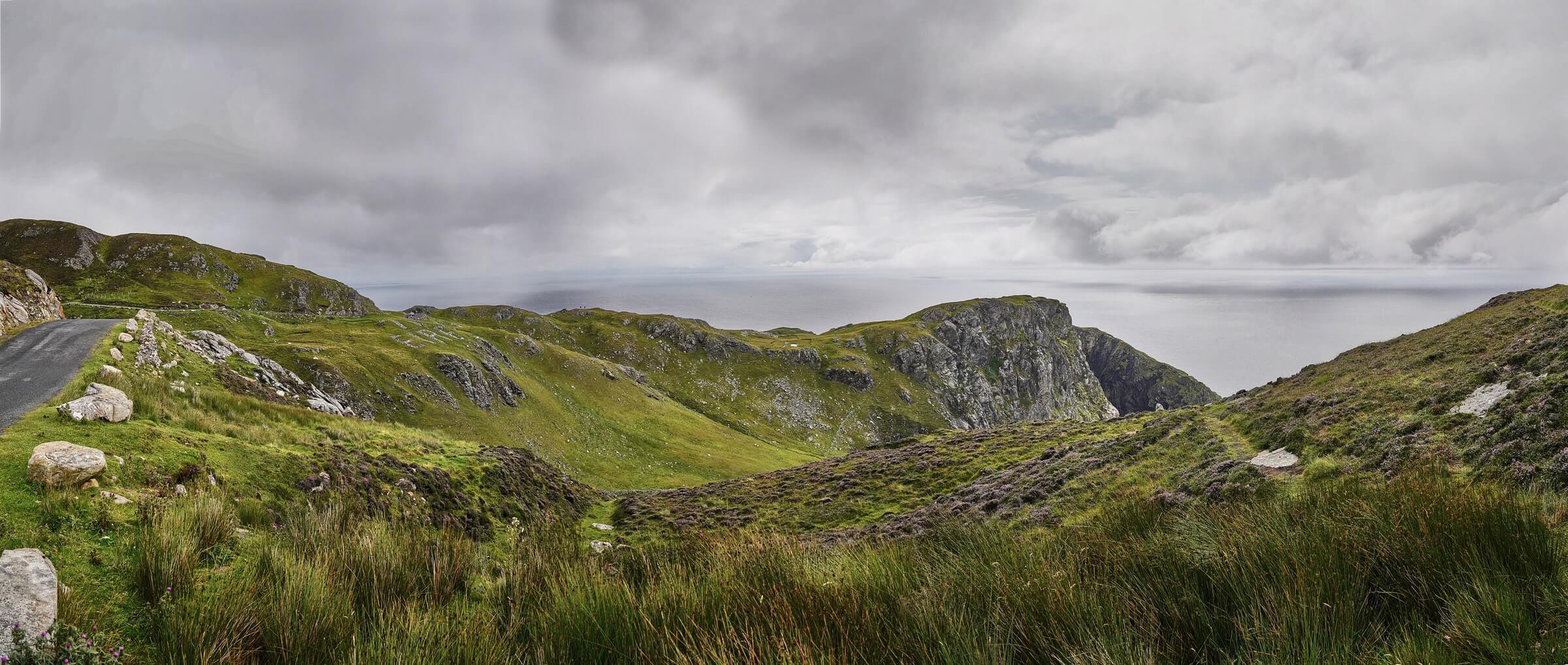 Rolling hills and road Sliabh Liag Donegal